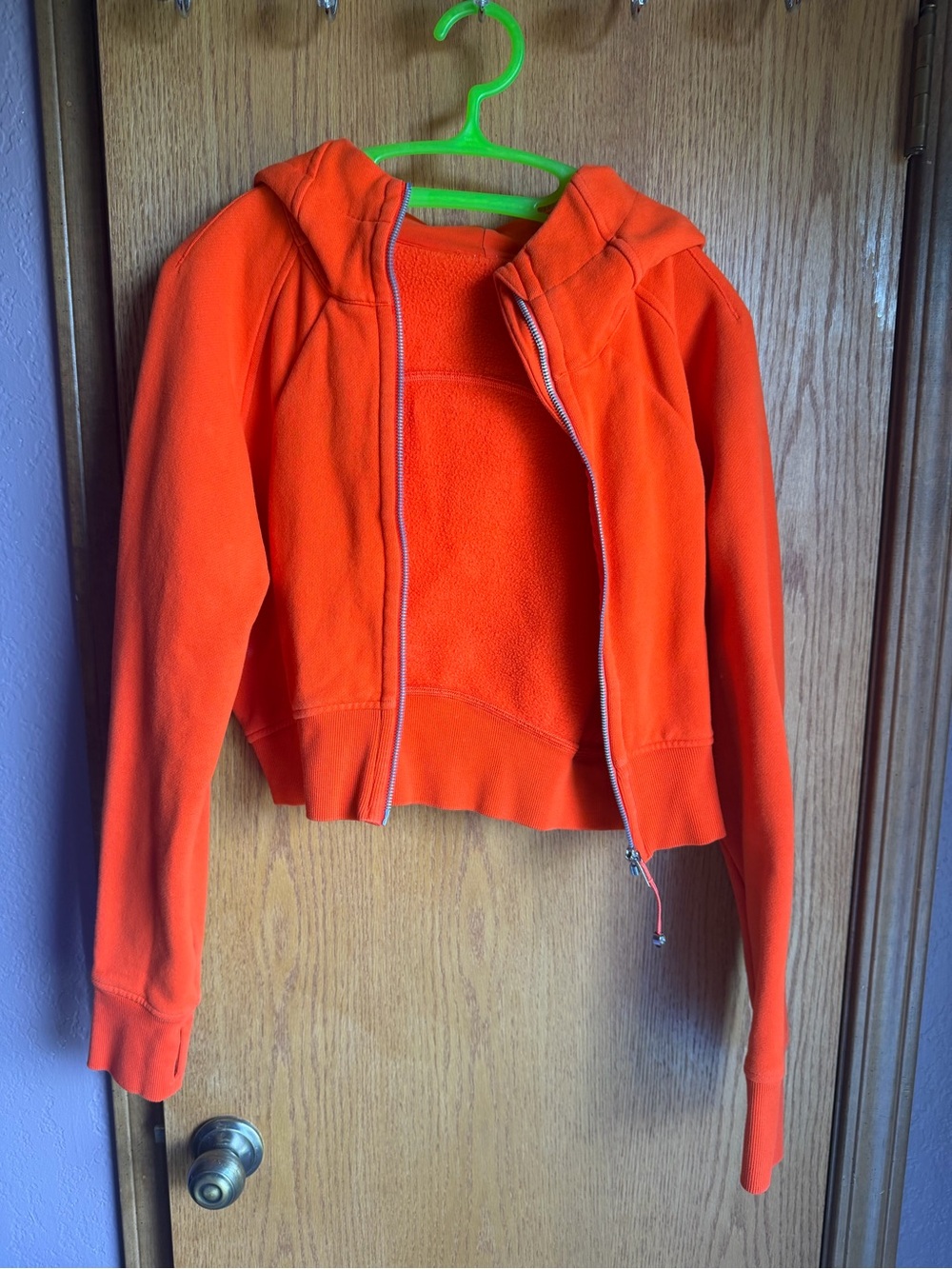 Bright Orange Zip-Up Hooded Fleece Jacket - lululemon